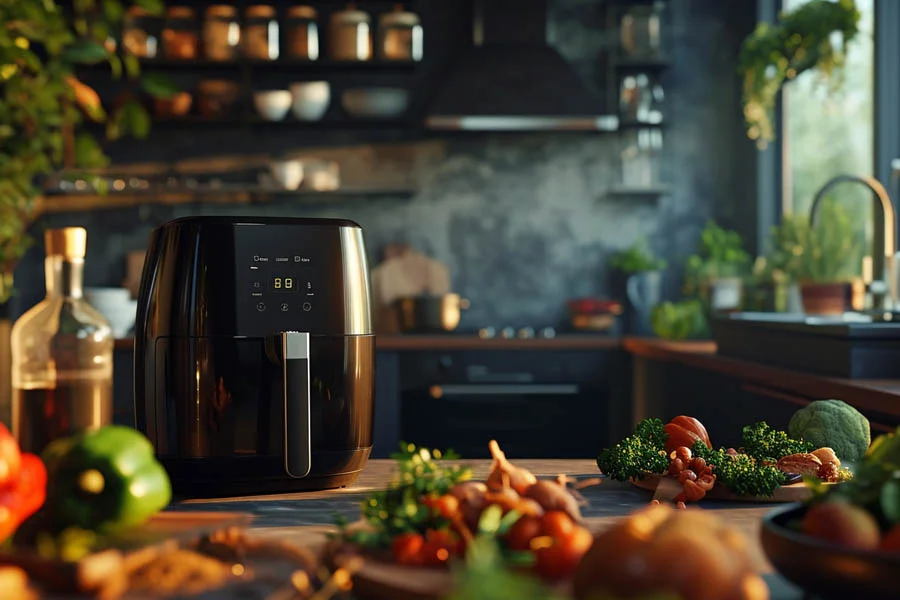 air fryer with stainless steel basket